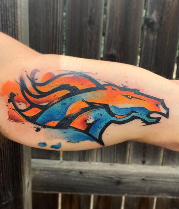 Colored Denver Broncos