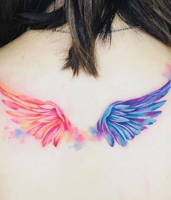 Colourful Wings Tattoos