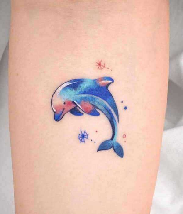 Cute dolphin tattoo