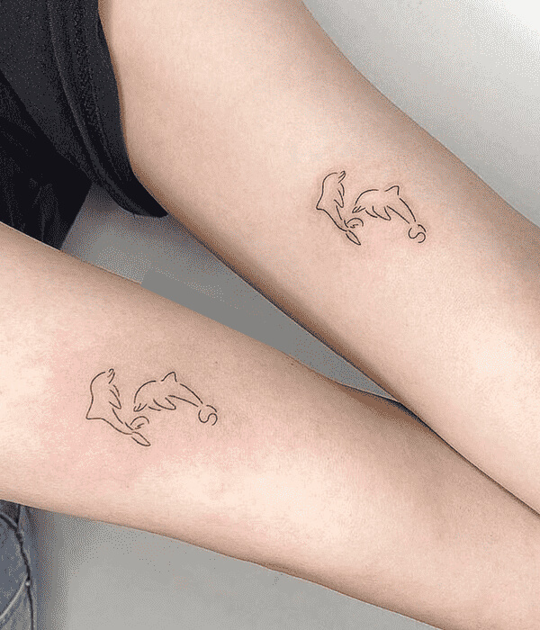 Dolphin tattoo for couples