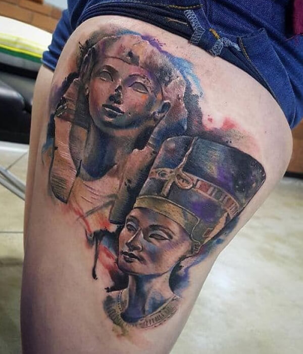 Egyptian King and Queen Tattoos