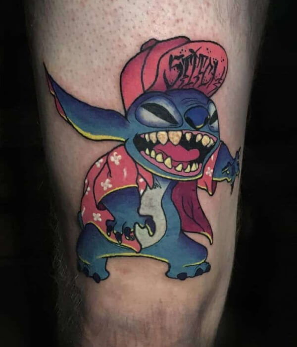 Funny stitch tattoo