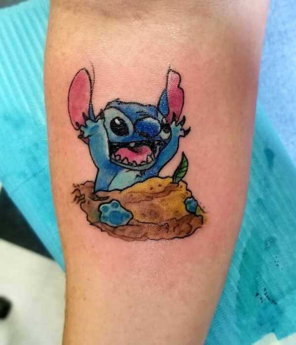 Funny stitch tattoo