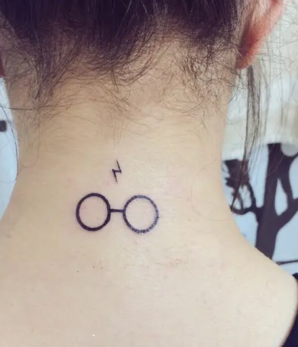 Harry Potter Glasses And Scar Tattoo