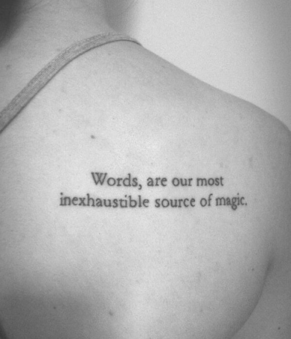 Harry Potter quotes tattoo
