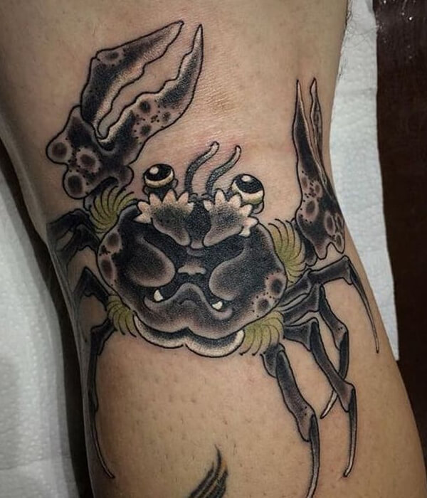 Heikegi, aka Japanese crab tattoo