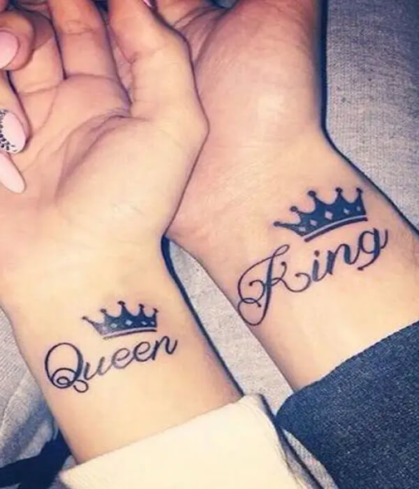King Queen crown tattoo