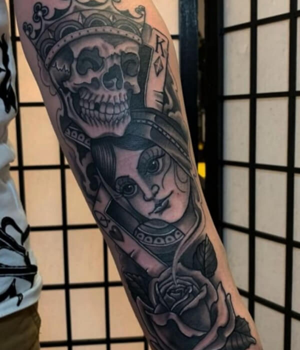 King and Queen Skull Tattoo