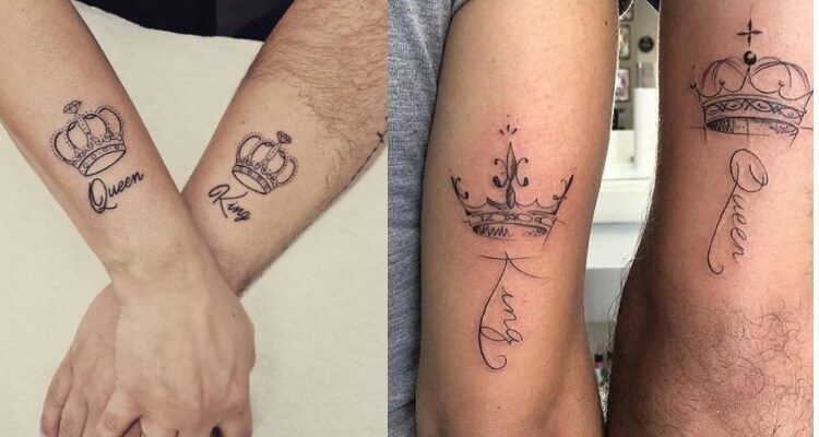 150 King and Queen tattoos for couples (and their meaning