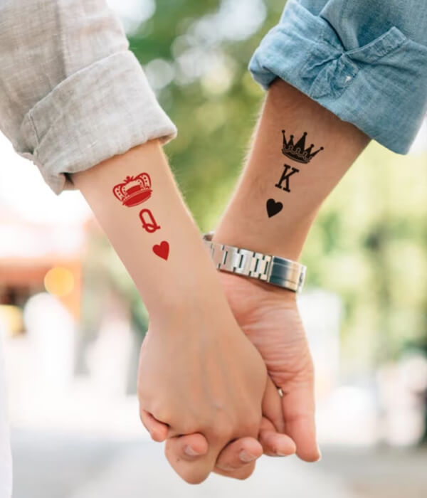 King and Queen of Hearts Tattoo