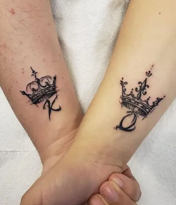 King and Queen portrait tattoo