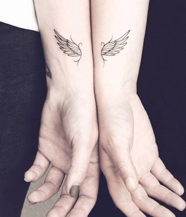 Matching Wings Tattoo