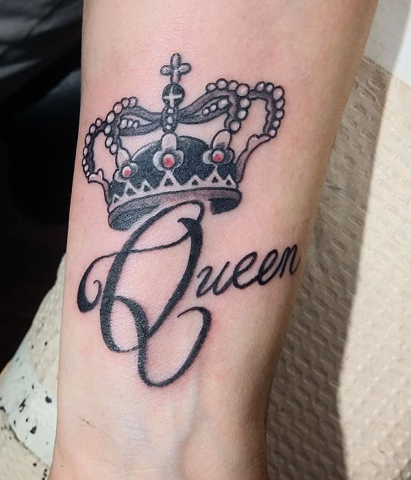 Queen Tattoo with Crown