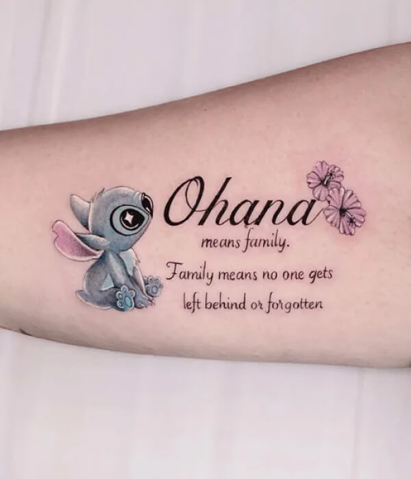 Quotes stitch tattoo