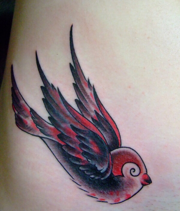 Red sparrow tattoo