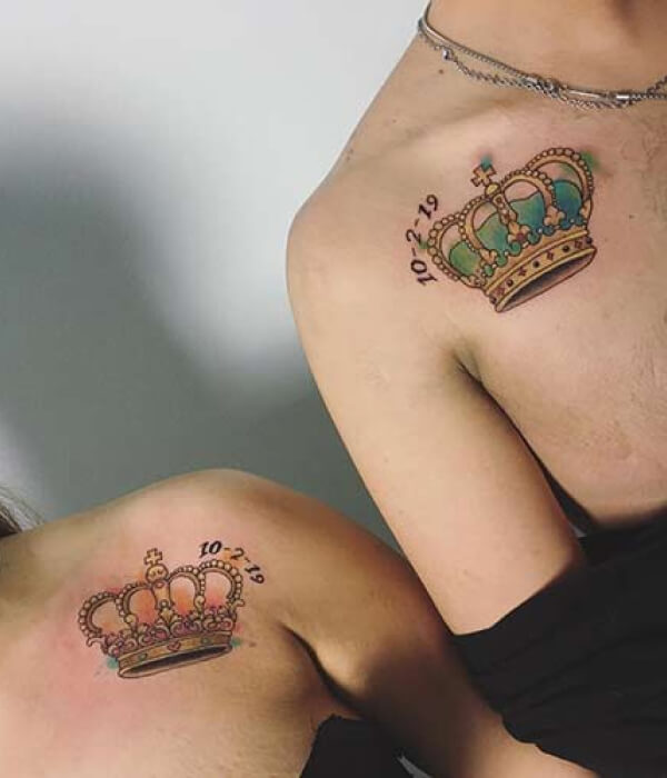 Regal King and Queen Tattoo