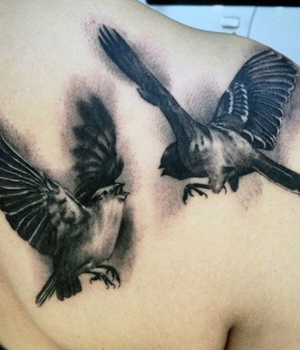 Shaded Sparrow tattoo