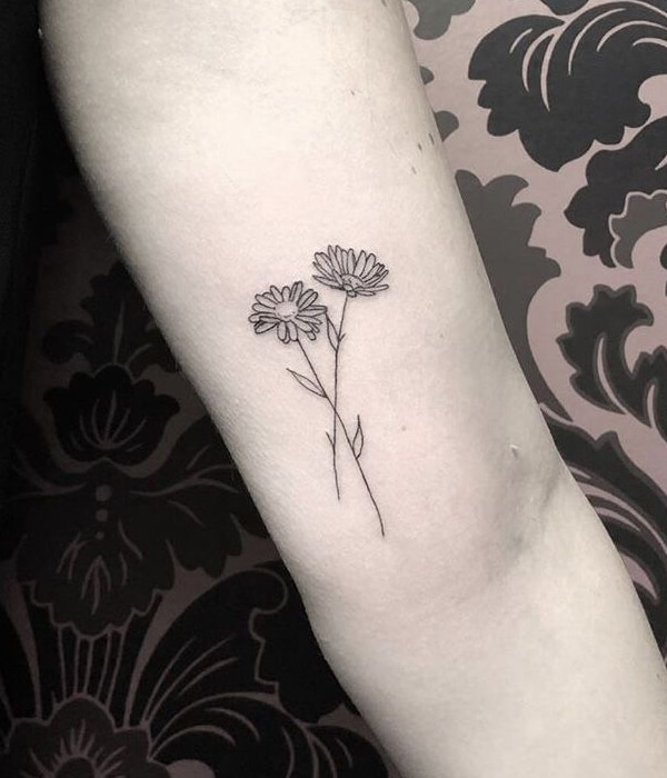 Simple daisy tattoo designs