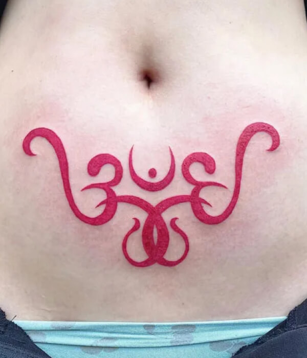 Simple womb tattoo