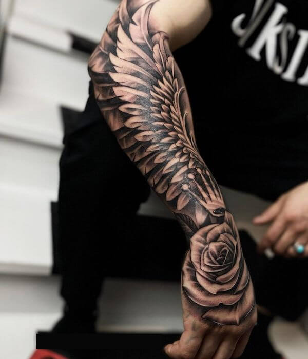 Sleeve Wings Tattoo