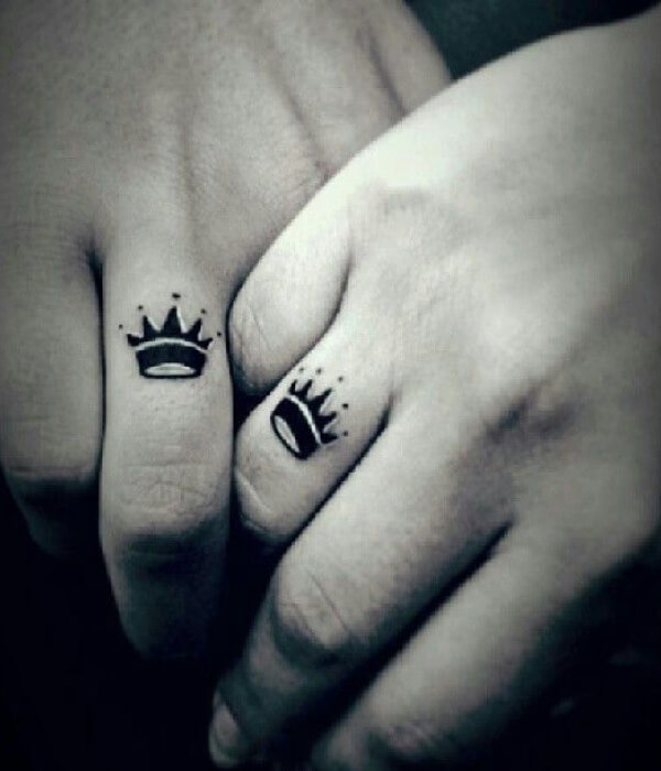 Small King and Queen Tattoo