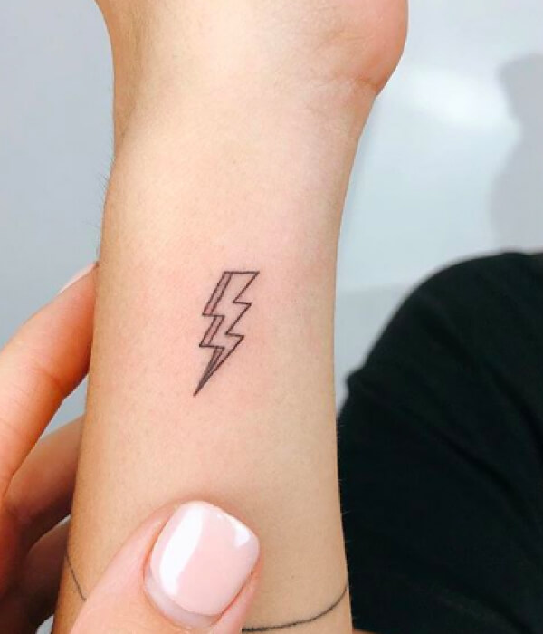 Small lighting tattoo