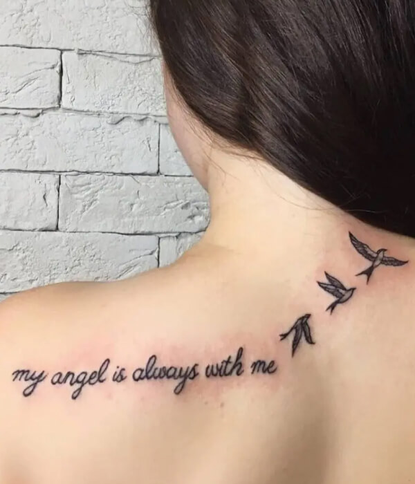 Sparrow tattoo with quotes