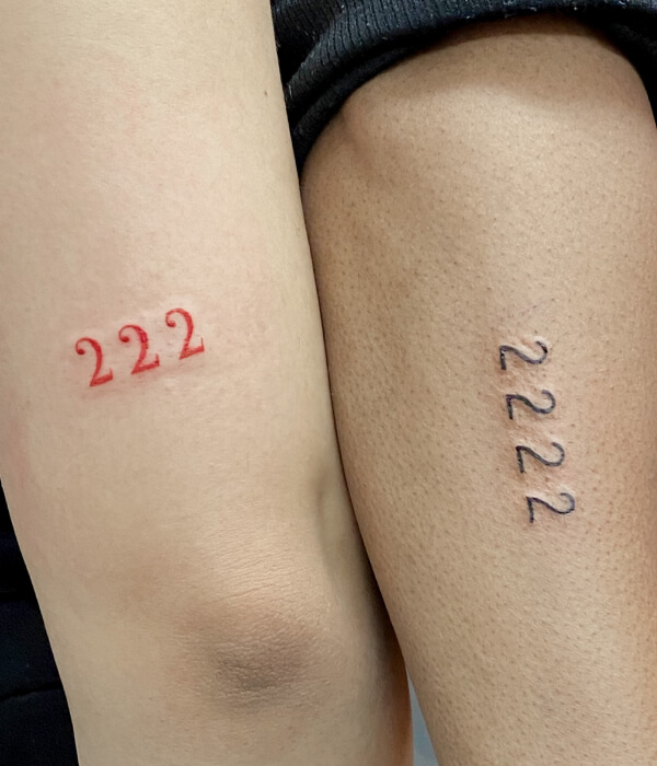 Twin angel number tattoo