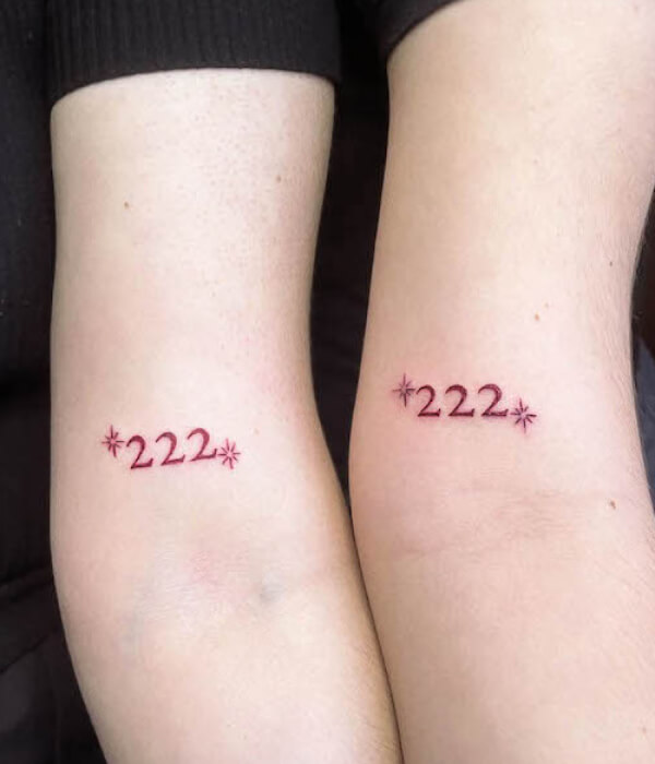 Twin angel number tattoo