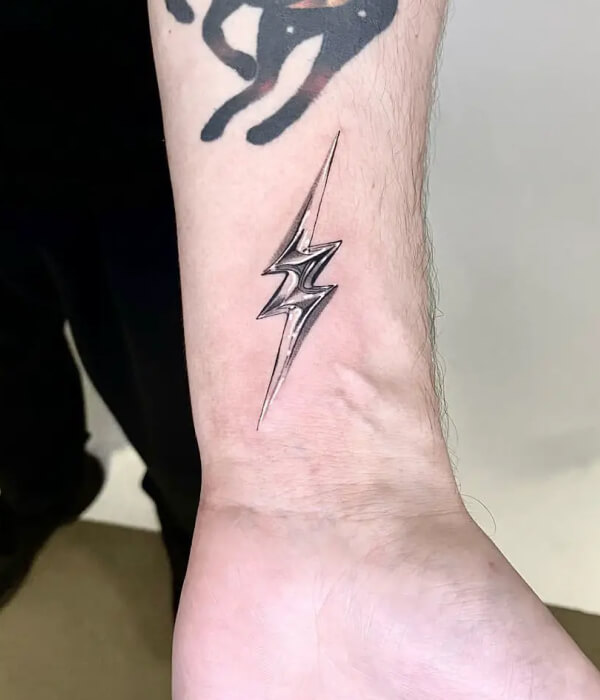 Unique lightning bolt tattoo design