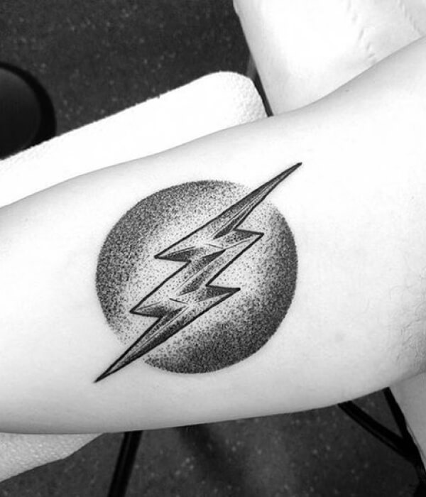 Unique lightning bolt tattoo design