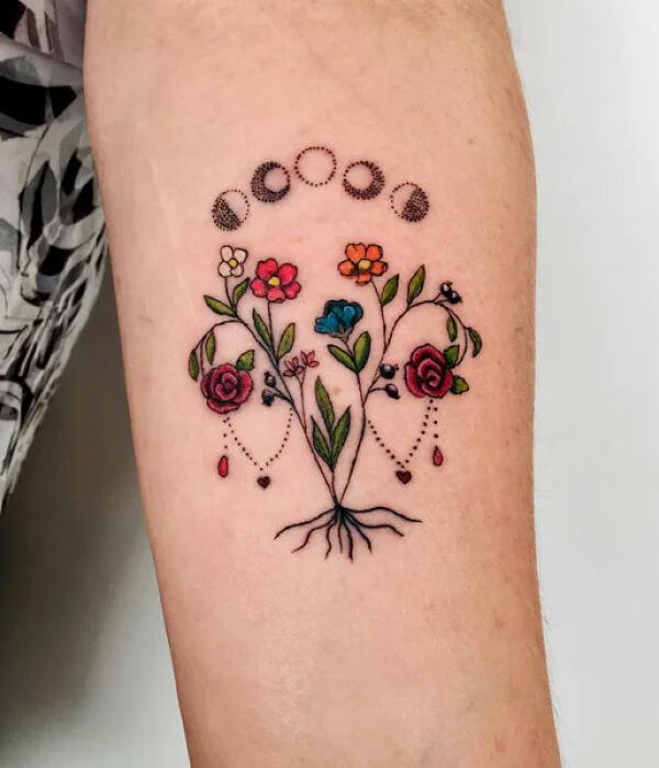 Watercolor womb tattoo