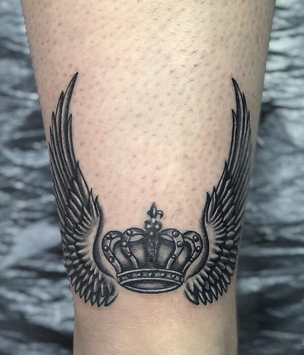 Wings Crown Tattoo