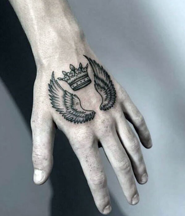 Wings Crown Tattoo