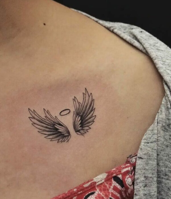 Wings Tattoo on the Chest