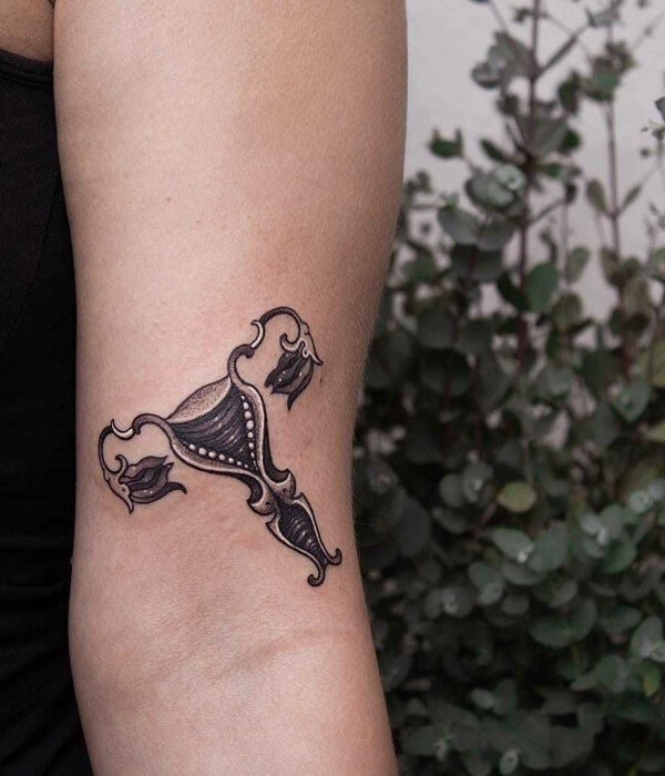 Wrist womb tattoo