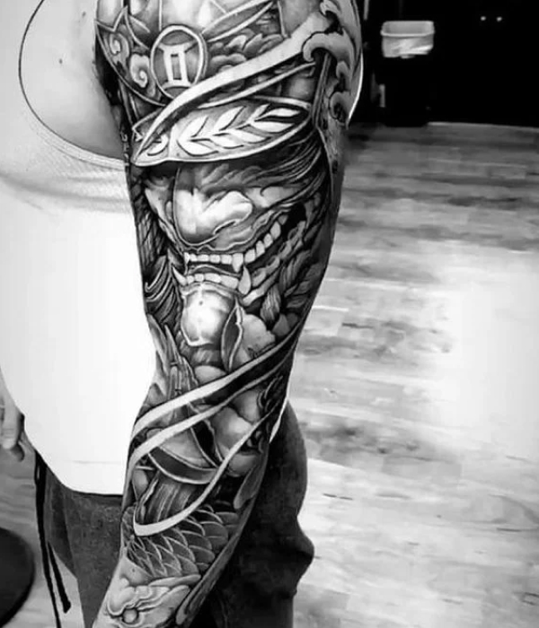 3D Full Sleeve Tattoo