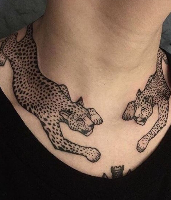 Animal Collarbone Tattoo design