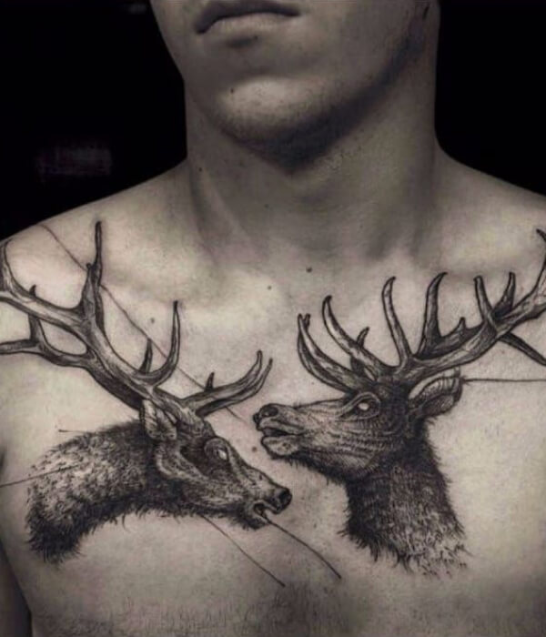 Animal on Collarbone Tattoo Design