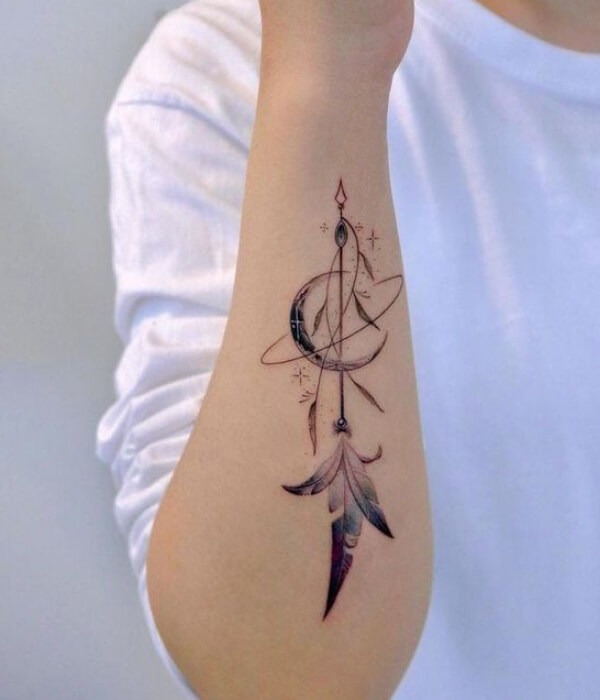 Arrow Half Sleeve Tattoo for girls