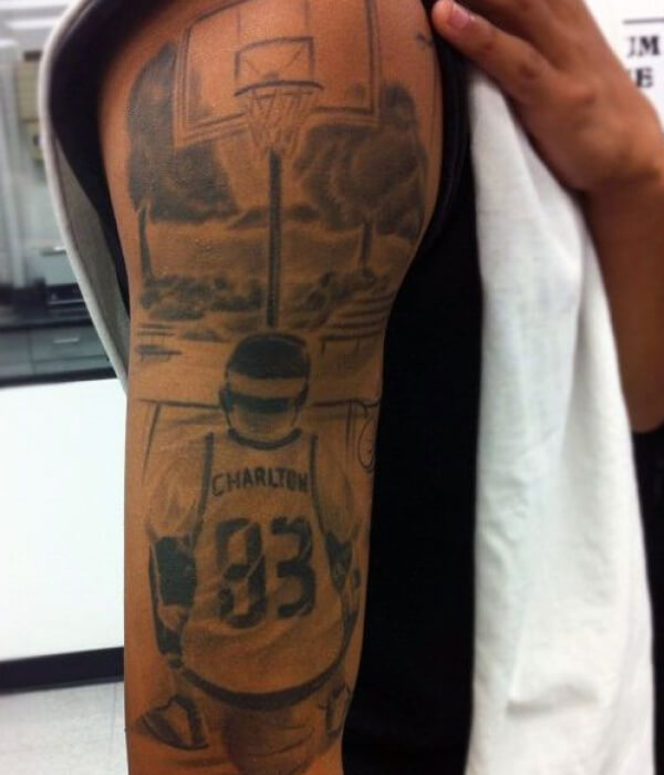 Basketball Equipment Tattoo hand