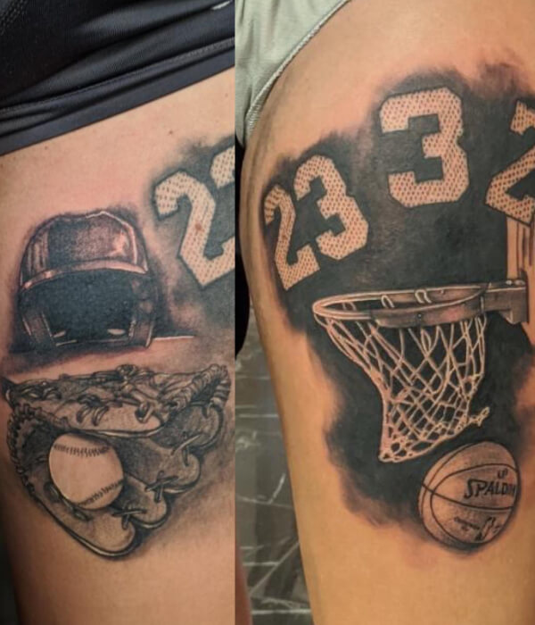 Basketball Hoop Sleeve Tattoo