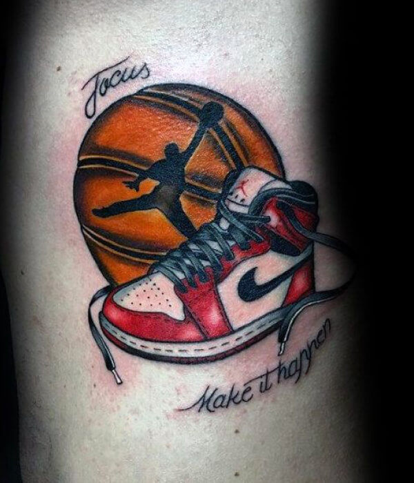 Basketball Tattoo with shoes