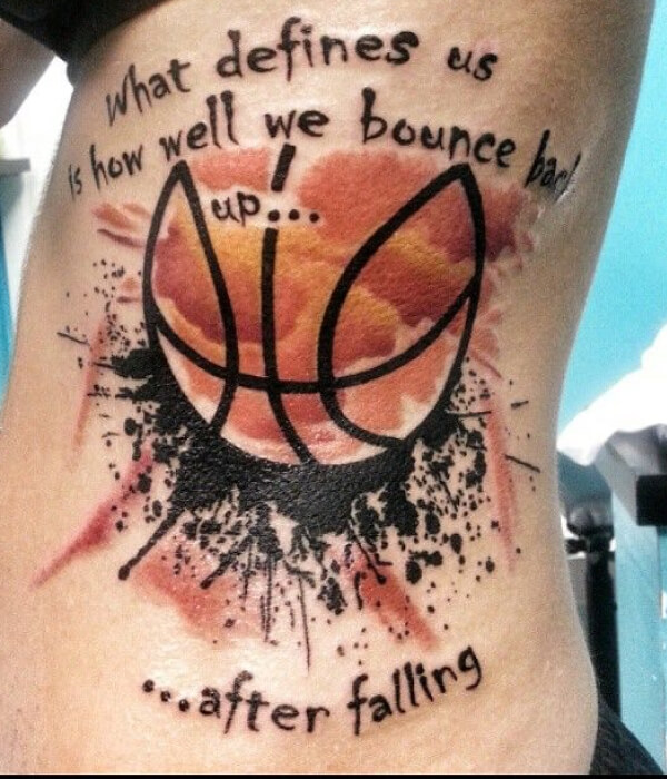 Basketball With Quotes Tattoo