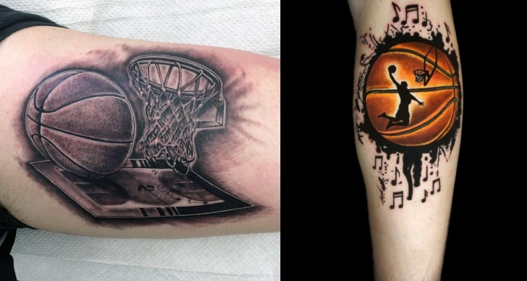 Basketball tattoo drawings