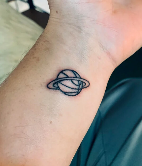 Basketball tattoo small