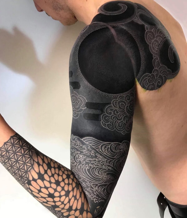 Blackout Full Sleeve with backTattoo