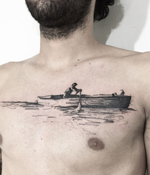 Boat Collarbone Tattoo ideas