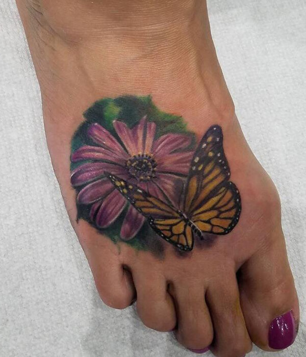 Butterfly and Daisy Tattoos