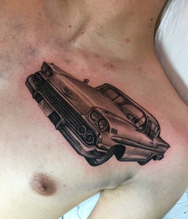 Car chest tattoo